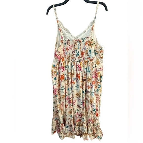 Torrid Women's Maxi Washable Gauze Lace Inset Dress in Carrie Floral Size 2X NEW - Picture 6 of 10